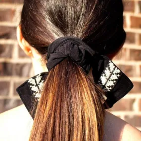 Lara Hair Scrunchie - Black