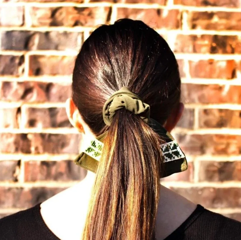 Lara Hair Scrunchie - Olive