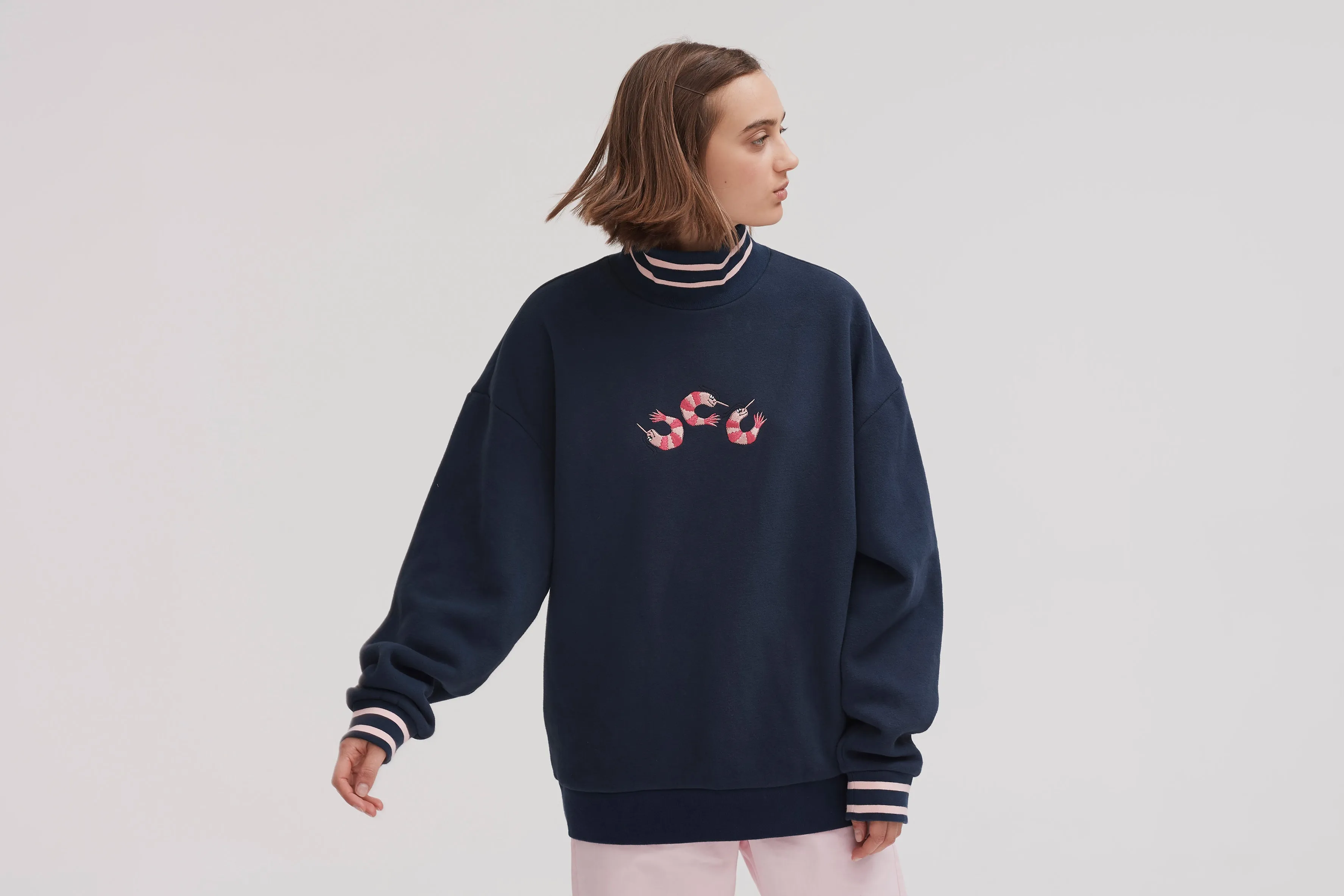 Lazy Oaf Prawn Roll Neck Sweater