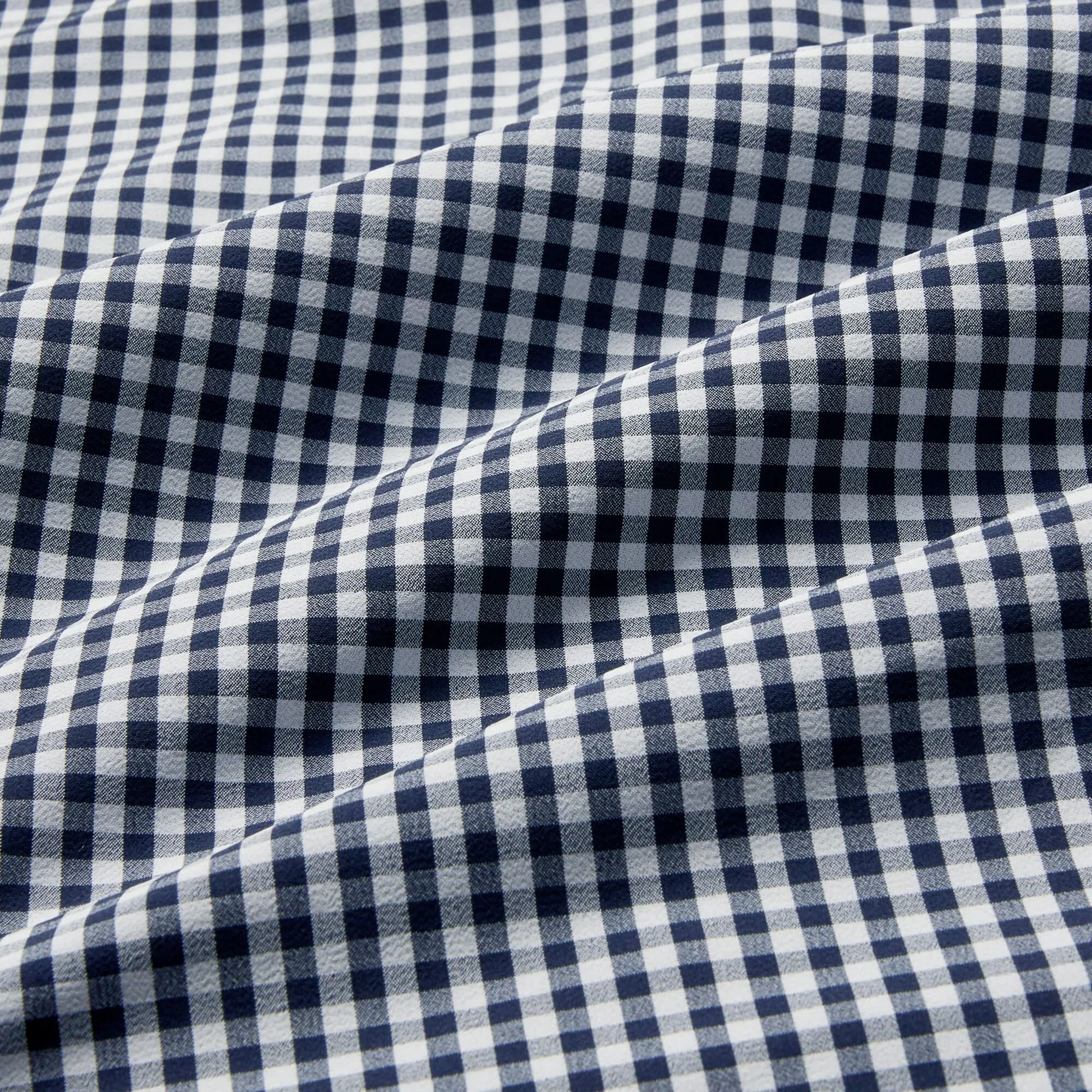 Leeward No Tuck Long Sleeve Shirt in Aluminum Gingham