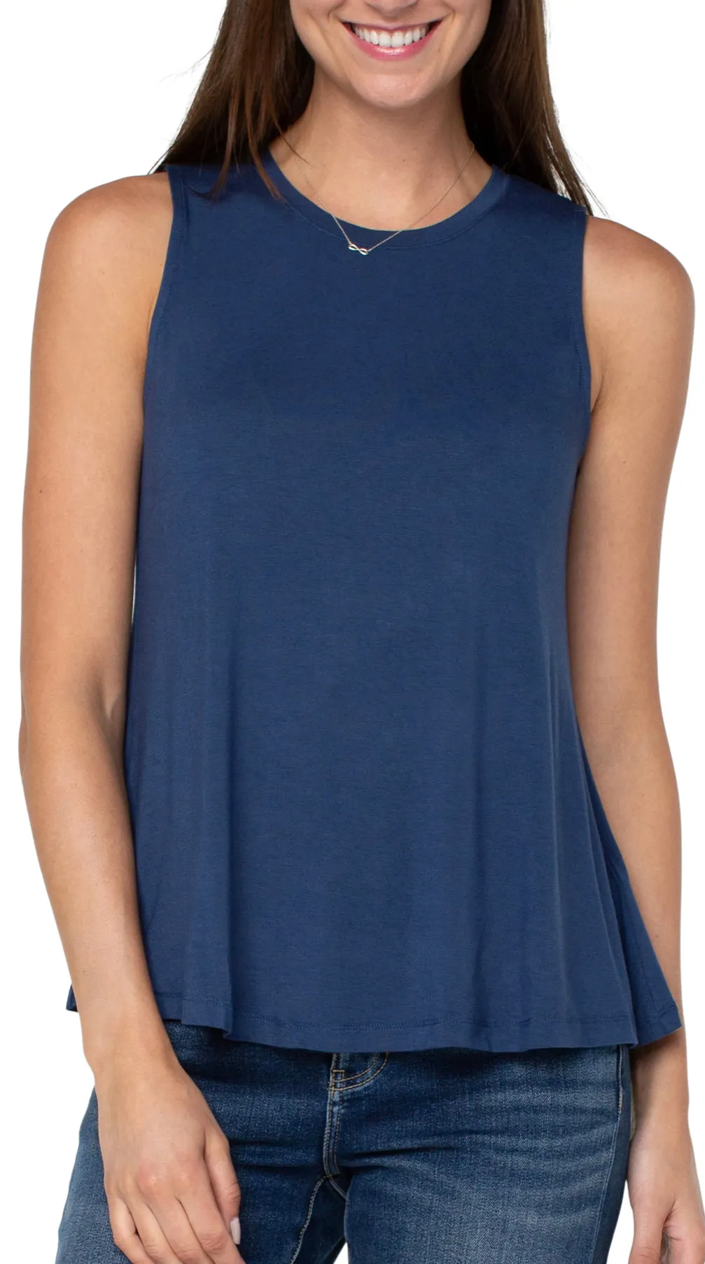 LIVERPOOL SLEEVELESS SCOOP NECK KNIT TANK