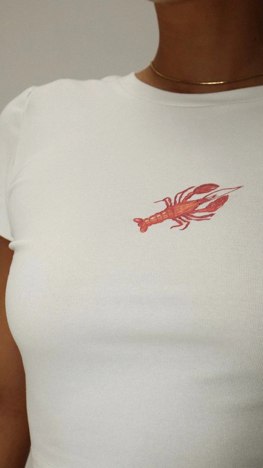 Lobster Mini Tee White