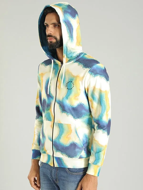 Men Printed Full Sleeve Sweatshirt with Hoodie