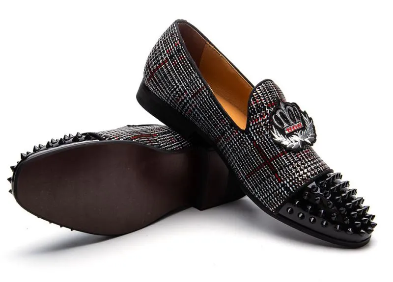 Men's Casual Genuine Leather Loafers With Spikes