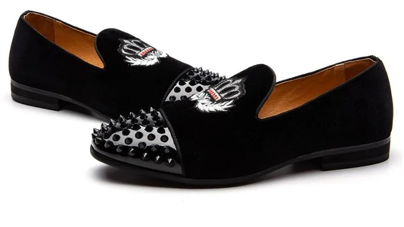 Men's Casual Genuine Leather Loafers With Spikes