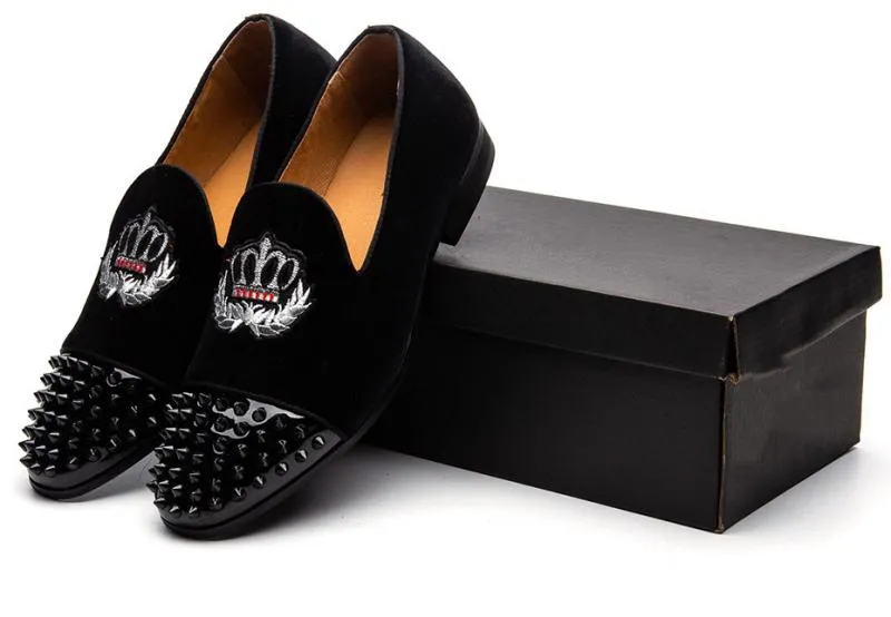 Men's Casual Genuine Leather Loafers With Spikes