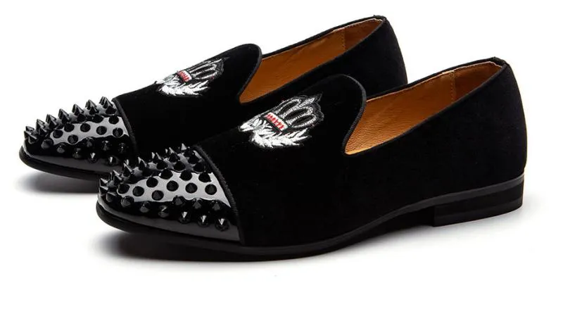 Men's Casual Genuine Leather Loafers With Spikes