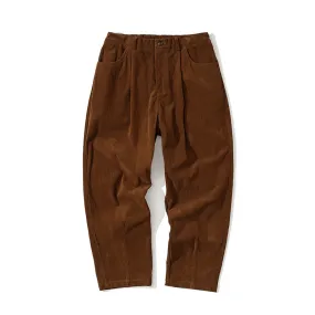 Mens Corduroy Pants Workwear Japanese-Style Retro Casual Pants Loose Trousers Men