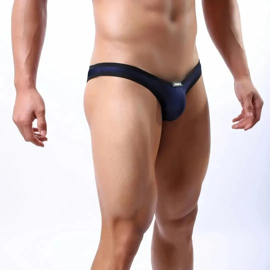 Men's Cotton Stretch Briefs with Contoured Pouch and Semi-Full Coverage Design Male Underwear