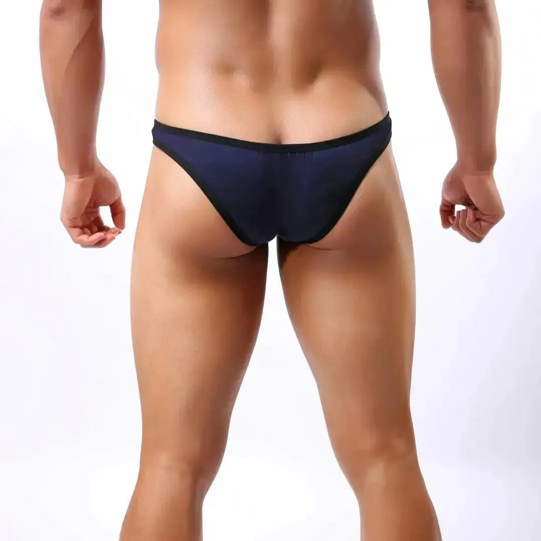 Men's Cotton Stretch Briefs with Contoured Pouch and Semi-Full Coverage Design Male Underwear