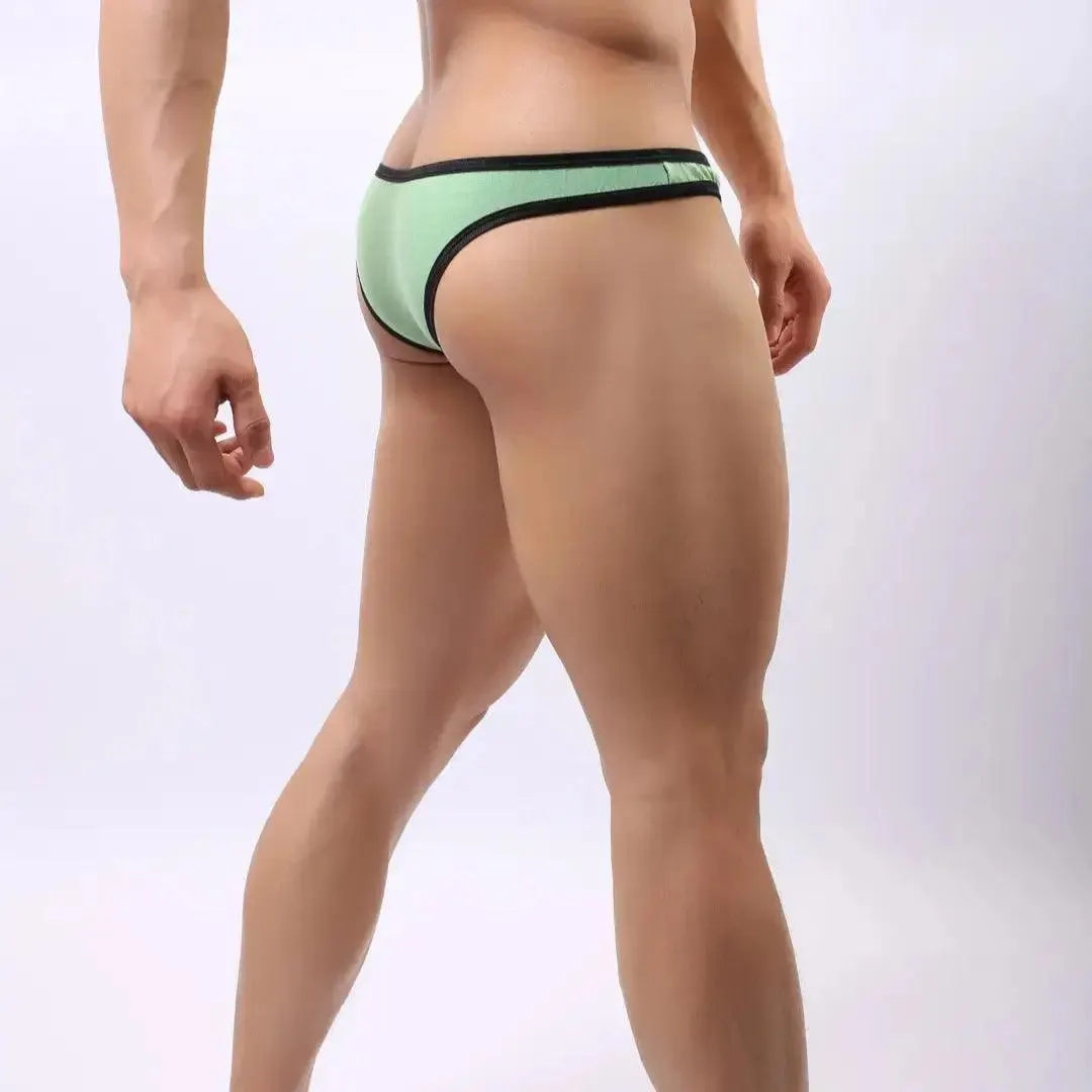 Men's Cotton Stretch Briefs with Contoured Pouch and Semi-Full Coverage Design Male Underwear