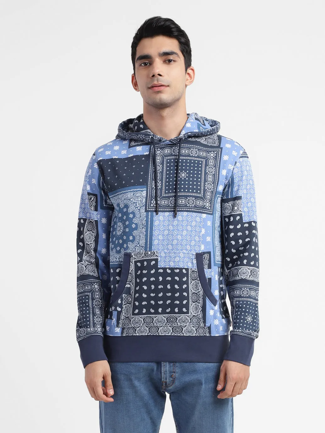 Men's Ethnic Motifs Hooded Sweatshirt