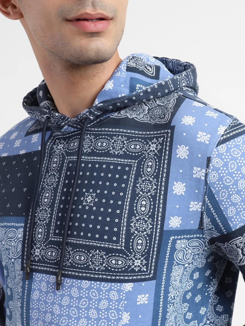 Men's Ethnic Motifs Hooded Sweatshirt