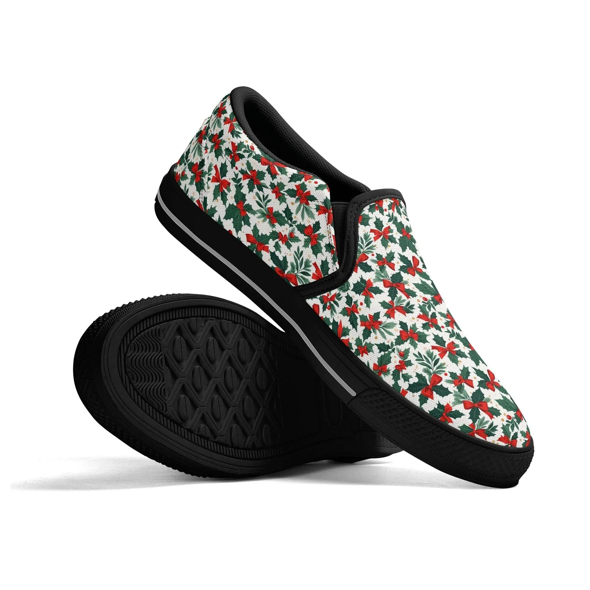 Mens Holly Bow Rubber Slip On Shoes