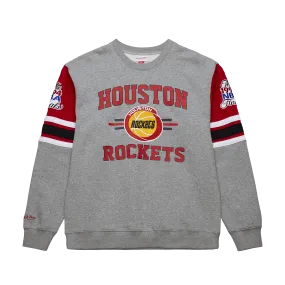 Men's Houston Rockets Mitchell & Ness HWC Allover 4.0 Crewneck Sweatshirt