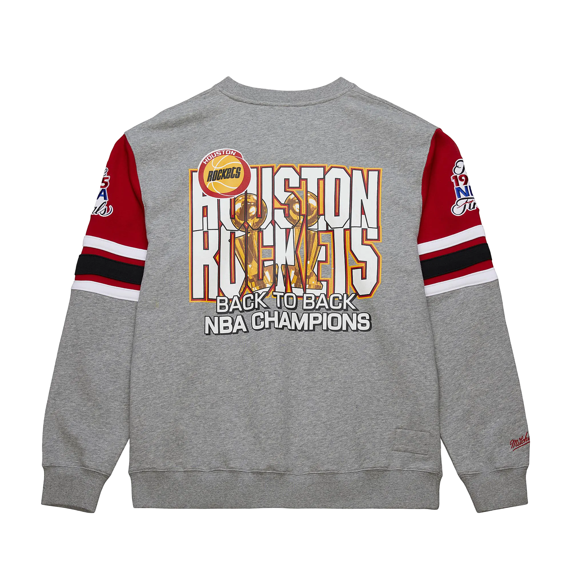 Men's Houston Rockets Mitchell & Ness HWC Allover 4.0 Crewneck Sweatshirt