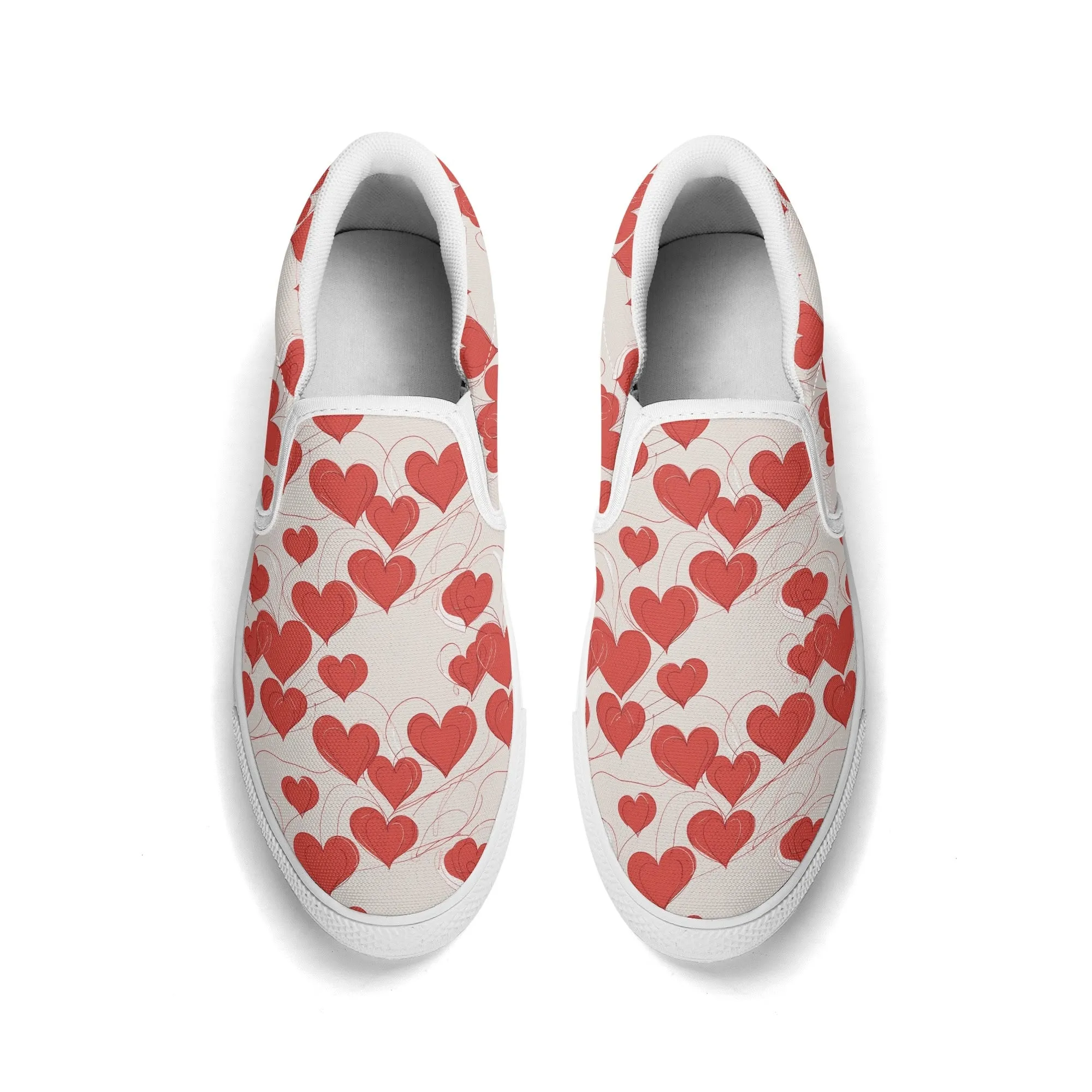 Mens Minimal Hearts Rubber Slip On Shoes