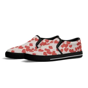 Mens Minimal Hearts Rubber Slip On Shoes