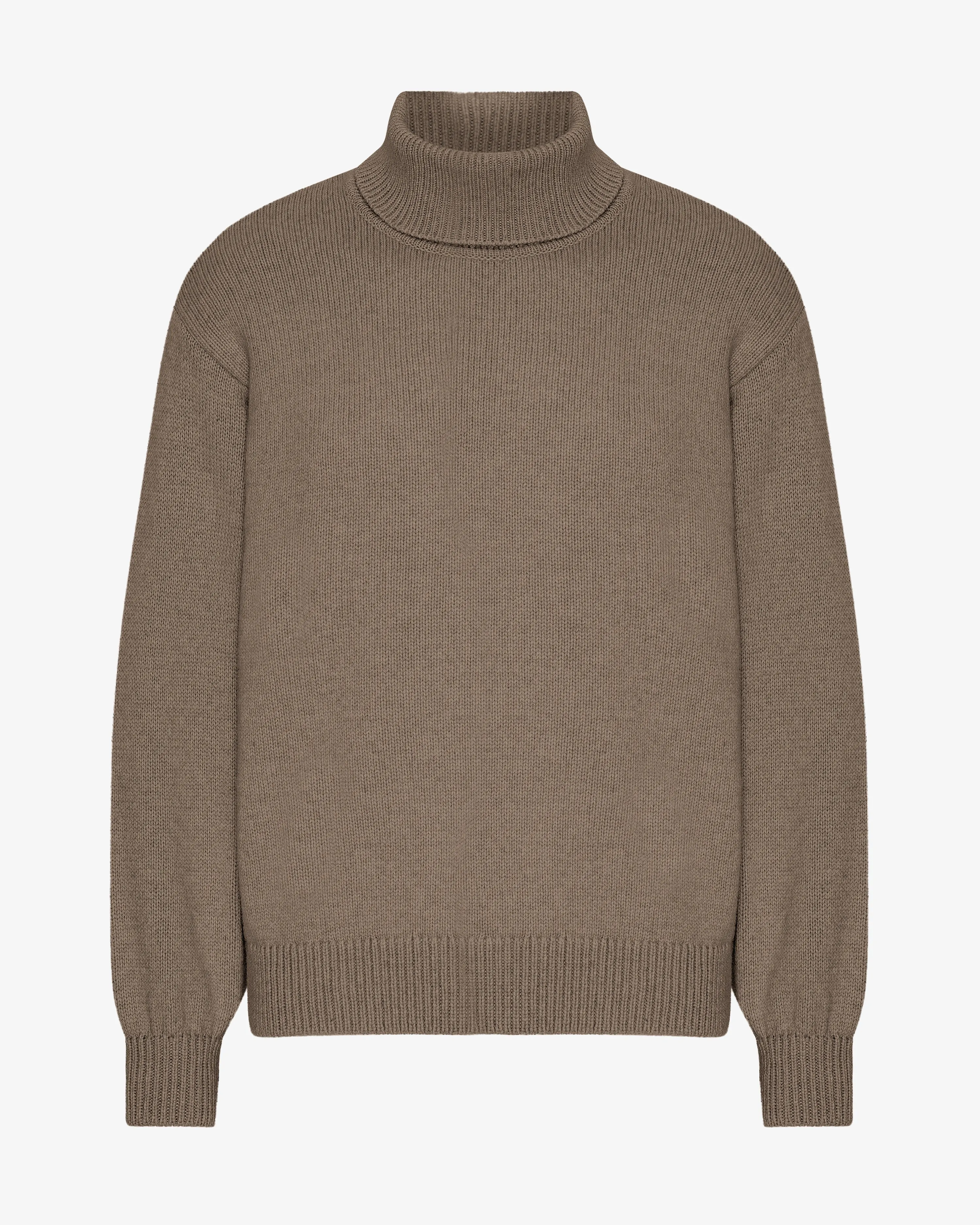 Merino Wool Turtleneck - Warm Taupe