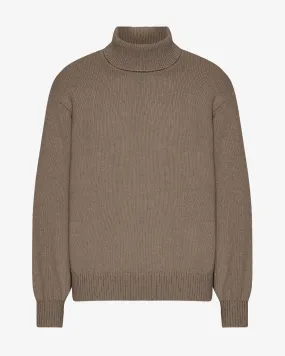 Merino Wool Turtleneck - Warm Taupe