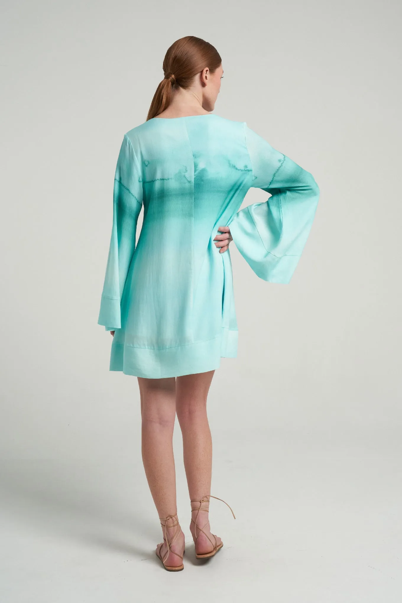 Mini Trapeze Dress Oasis Aqua