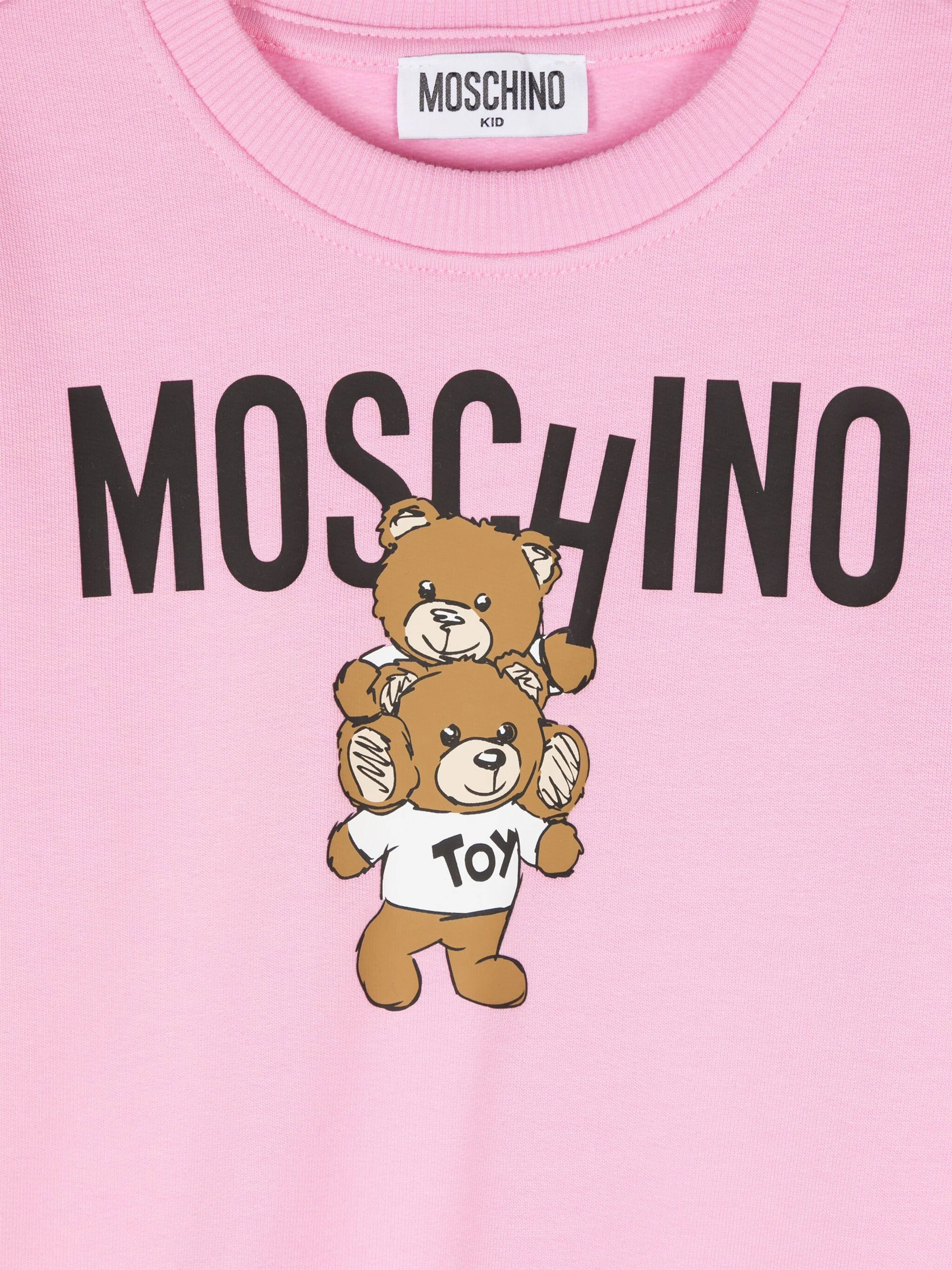 Moschino Girls Bear Logo Sweatshirt in Pink