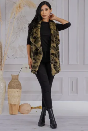 MS0135 - CAMO PRINT FUZZY VEST