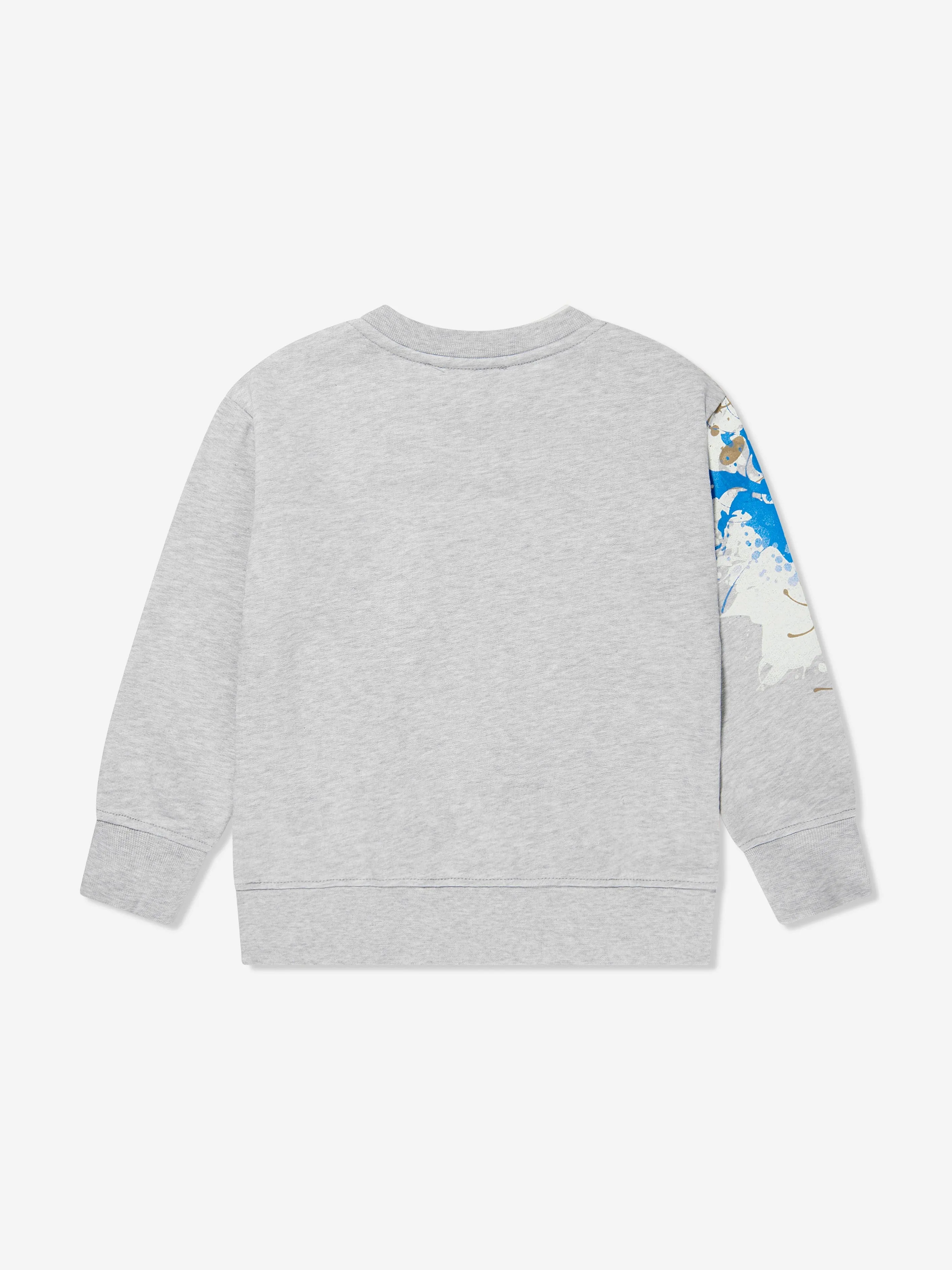 MSGM Boys Paint Splash Sweatshirt in Grey