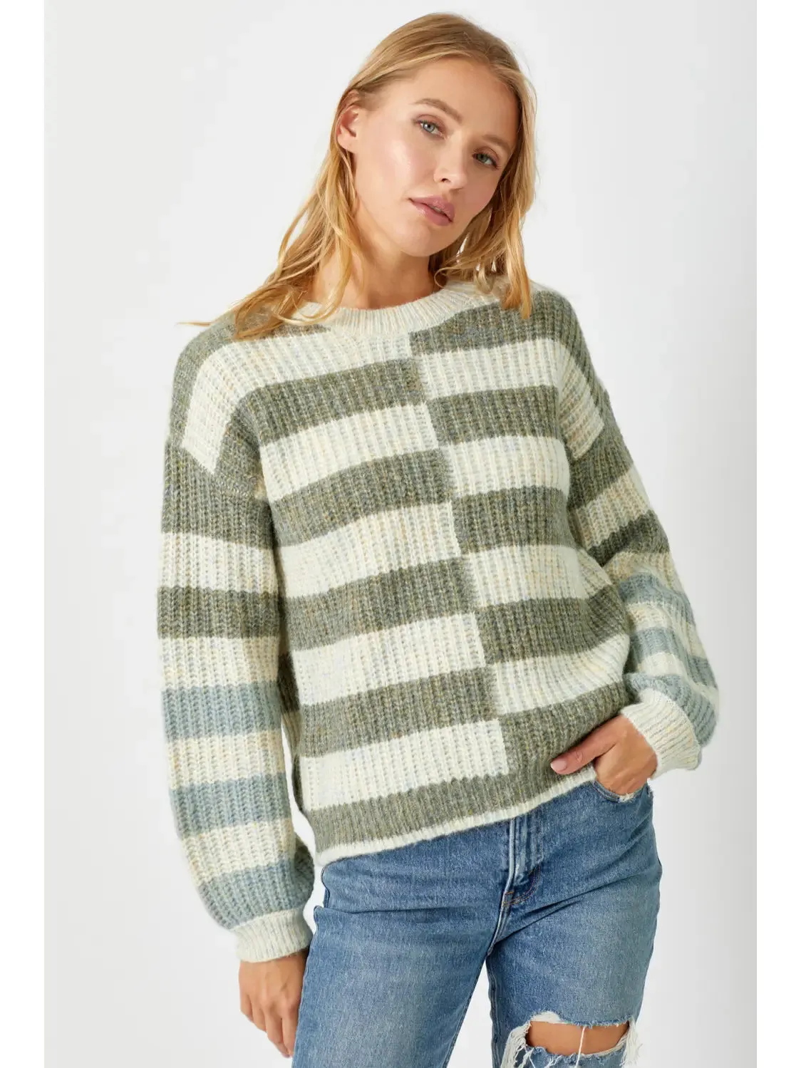 Multi Stripe Sweater Top