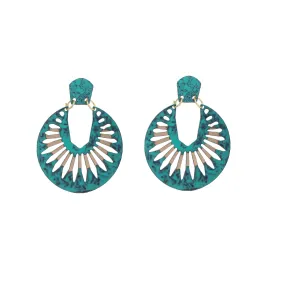 Naazia Earrings, green - Wholesale