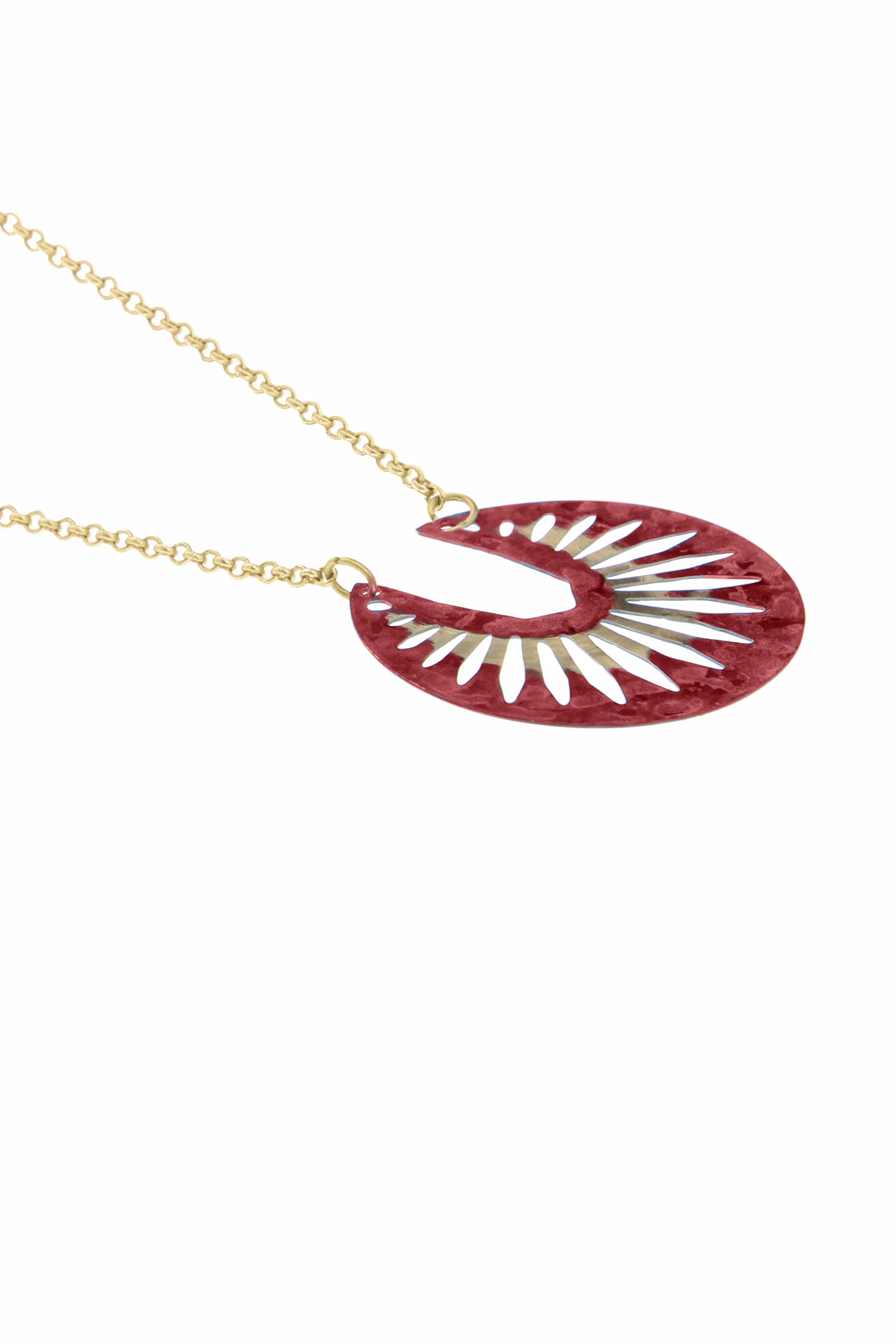 Naazia Necklace, berry - Wholesale