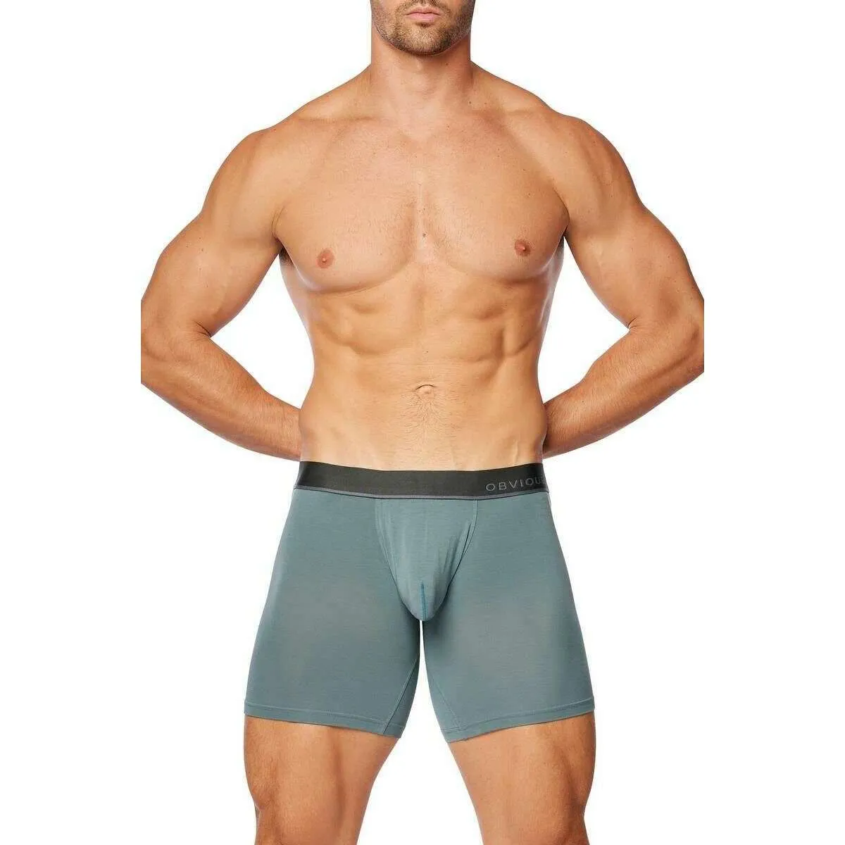 Obviously PrimeMan Boxer Brief 6inch Leg - Slate Grey