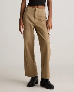 Organic Stretch Cotton Twill Cargo Pants