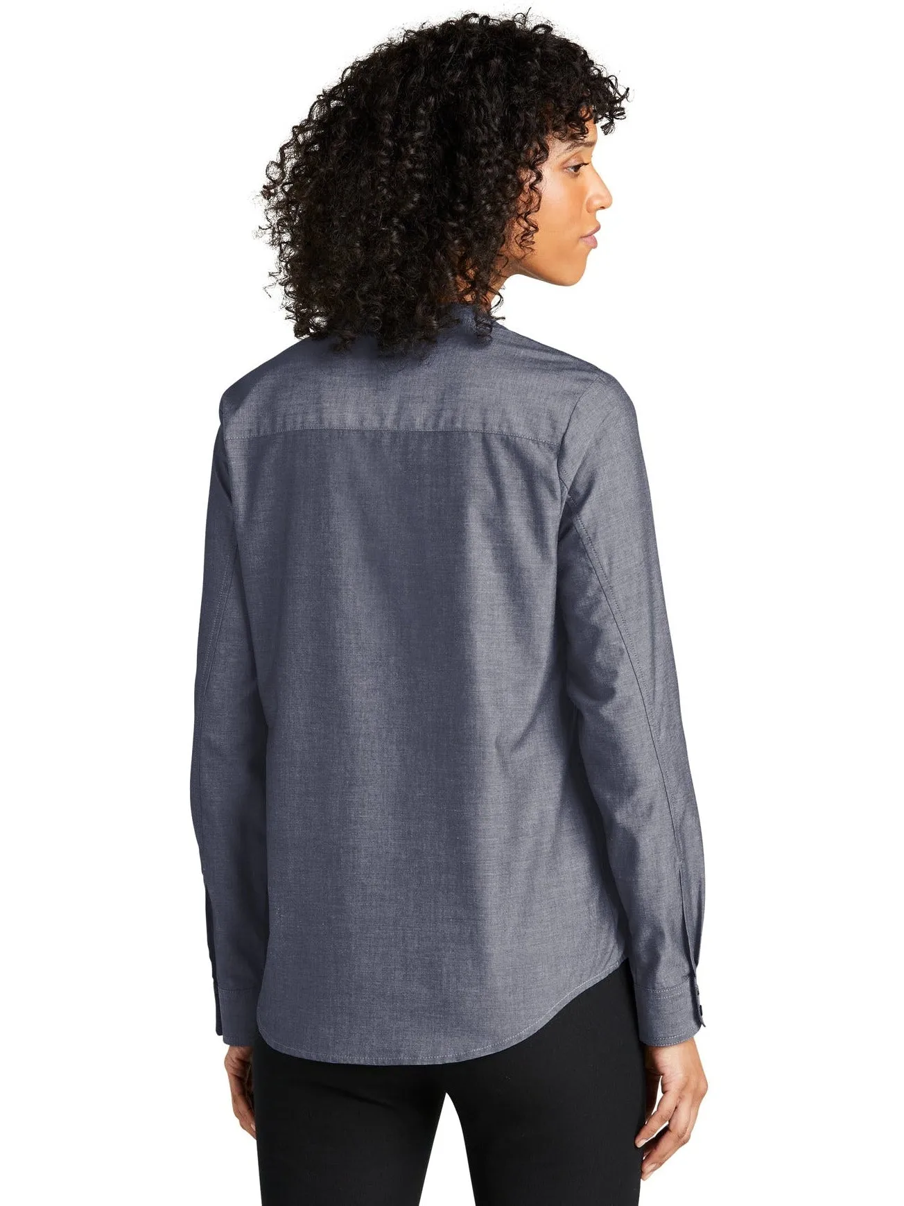 OUTLET-Port Authority Ladies Long Sleeve Chambray Easy Care Shirt