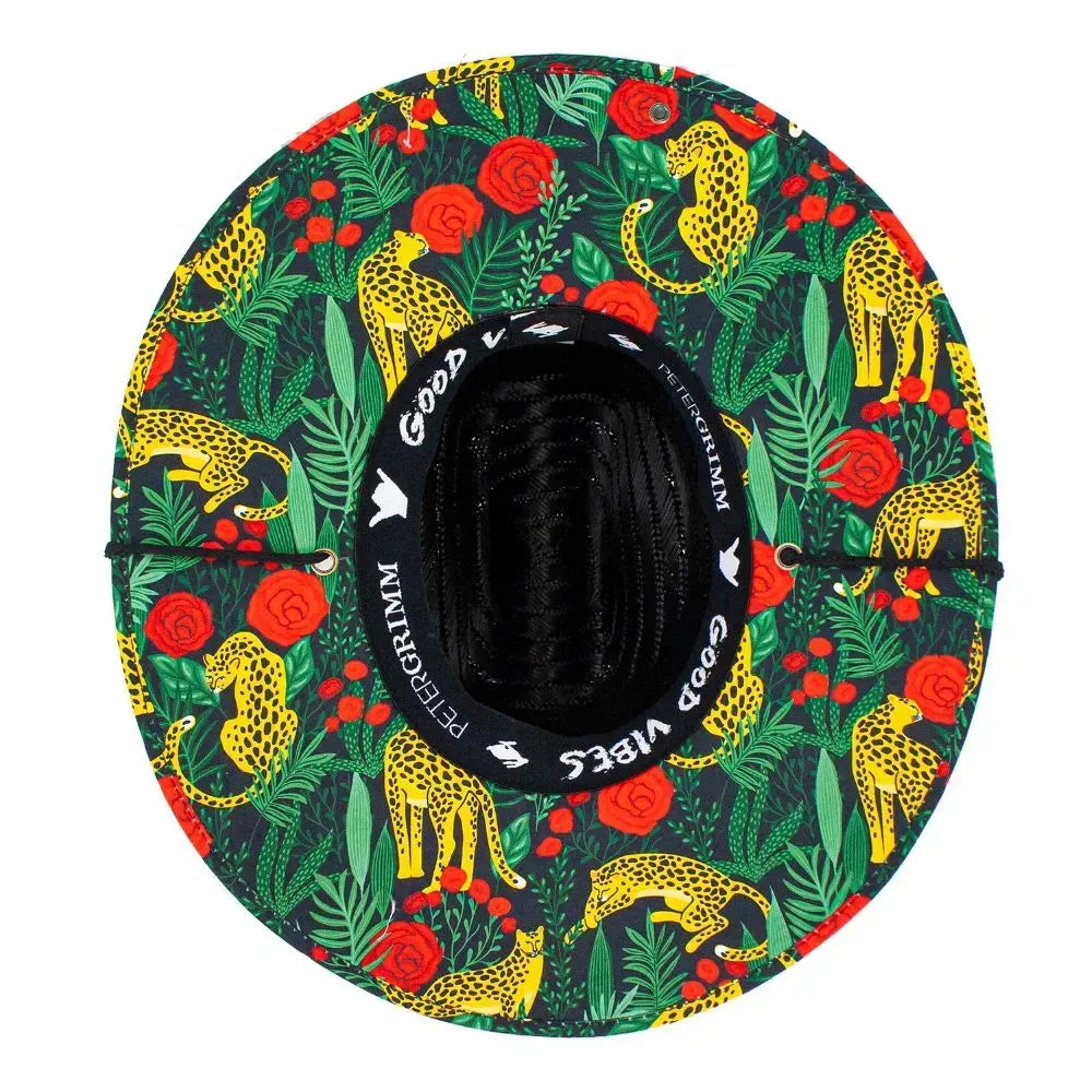 Peter Grimm Cheetah Love - Rye Straw Lifeguard Hat