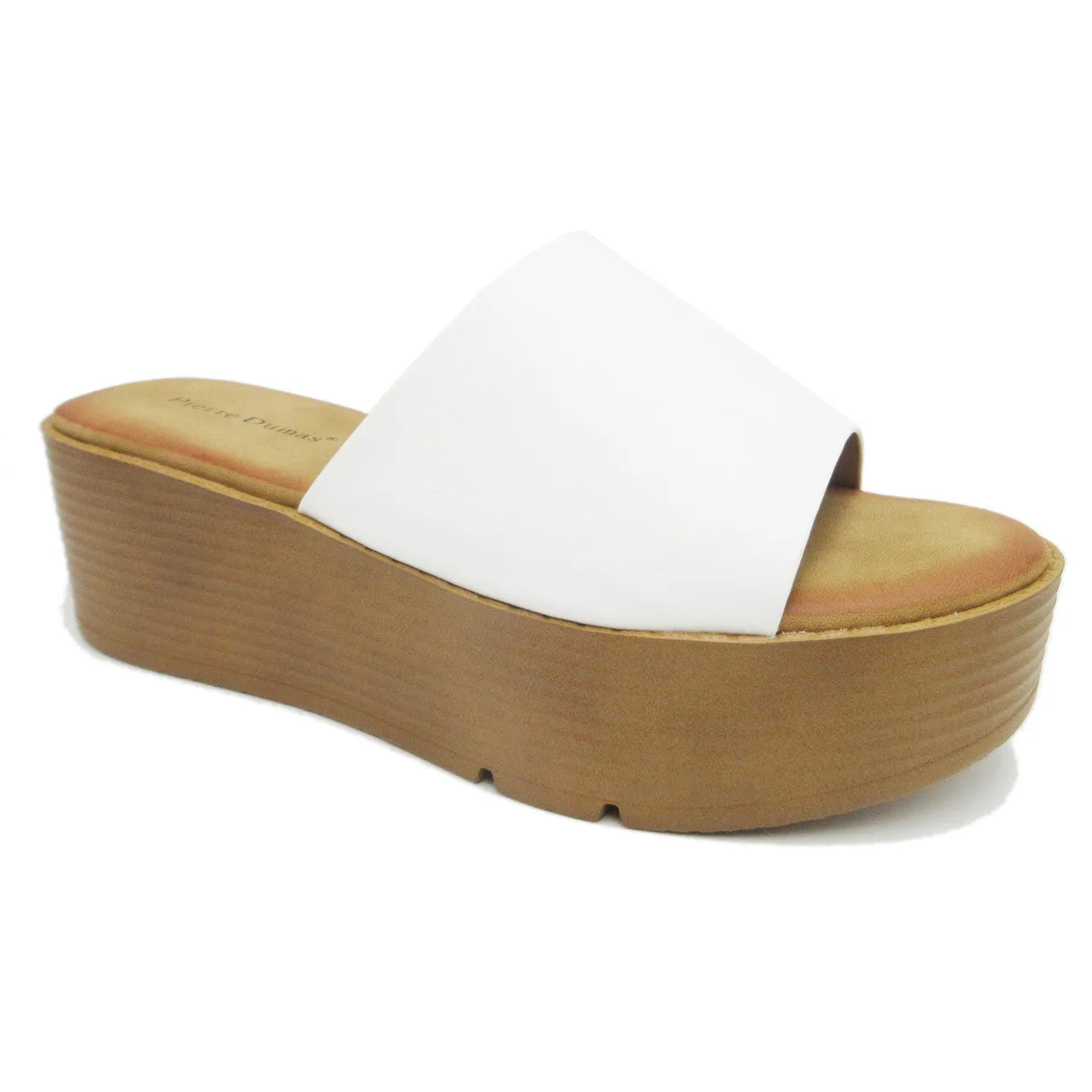 Pierre Dumas Women's Aster-1 Wedge Sandal - White 22169-103