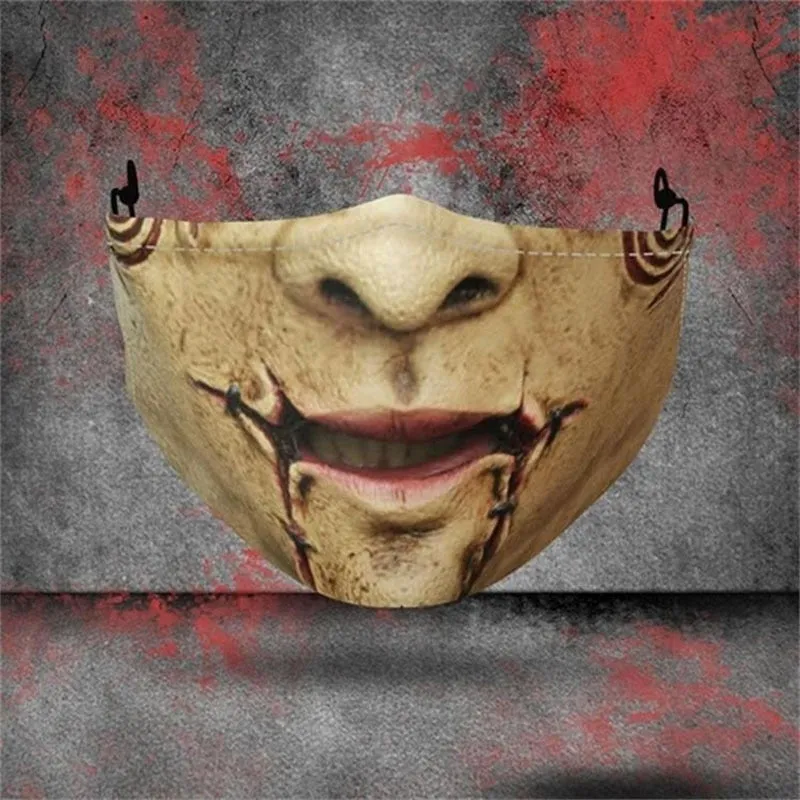 Pig Demon Mummy Zombie Vampire Cosplay Halloween Christmas Mouth Masks Adult Dust-Proof Street Breathable Anti-Fog Face-Mask