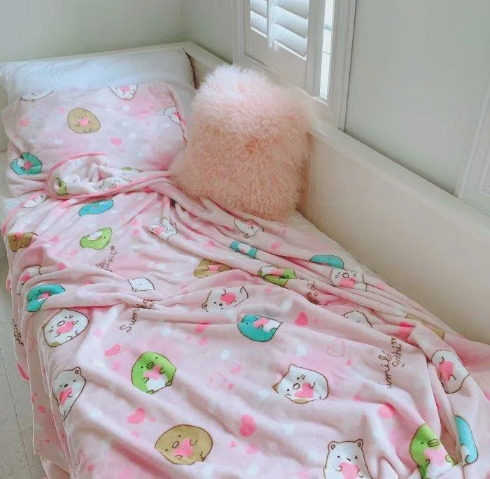 Pink Hamster Fuzzy Blanket