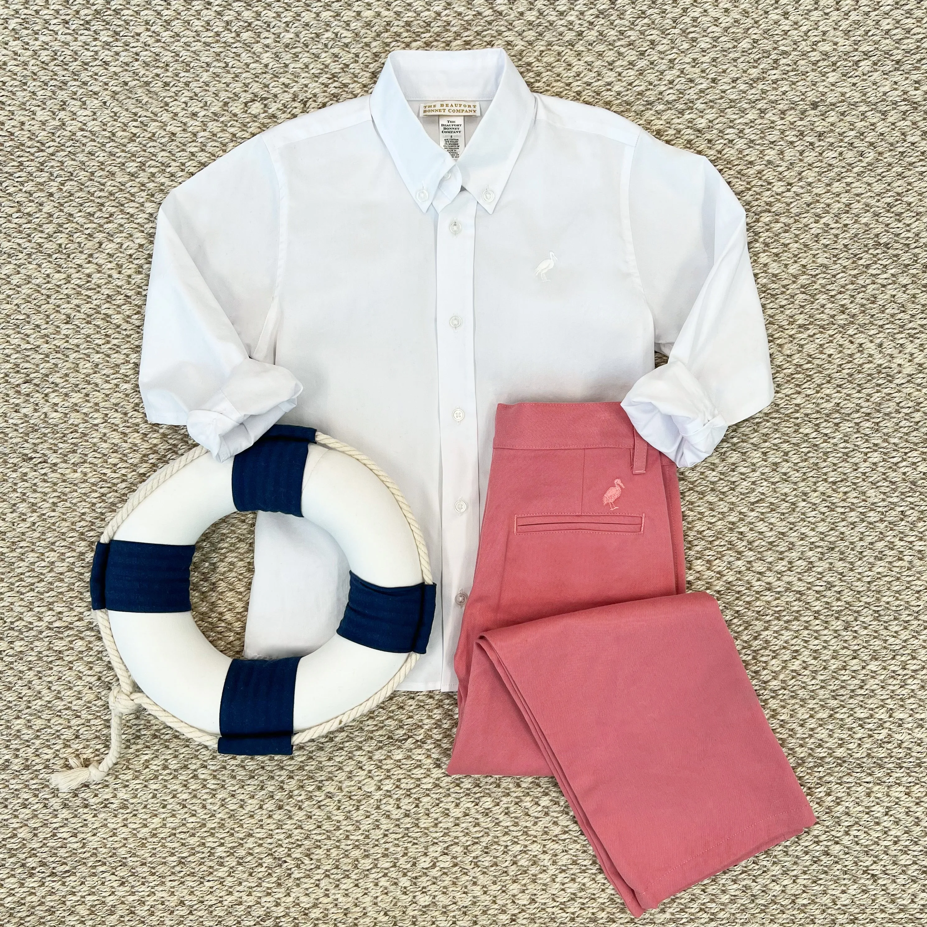 Prep School Pants - Nantucket Red with Nantucket Red Stork