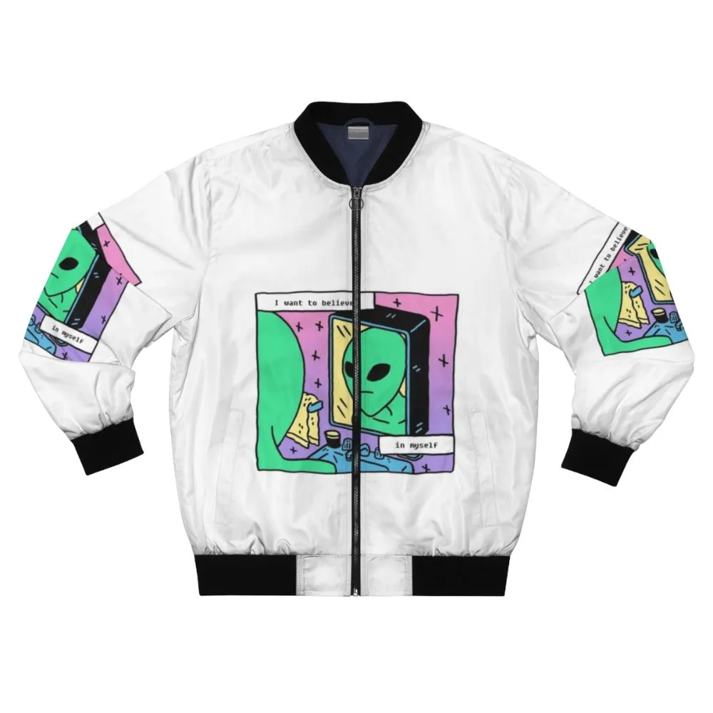 "I Want to Believe in Myself Funny Bomber Jacket"