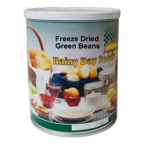 Rainy Day Foods Gluten-Free Non-GMO Freeze-Dried Green Beans 6 (Case of Six) #10 Cans - 144 Servings