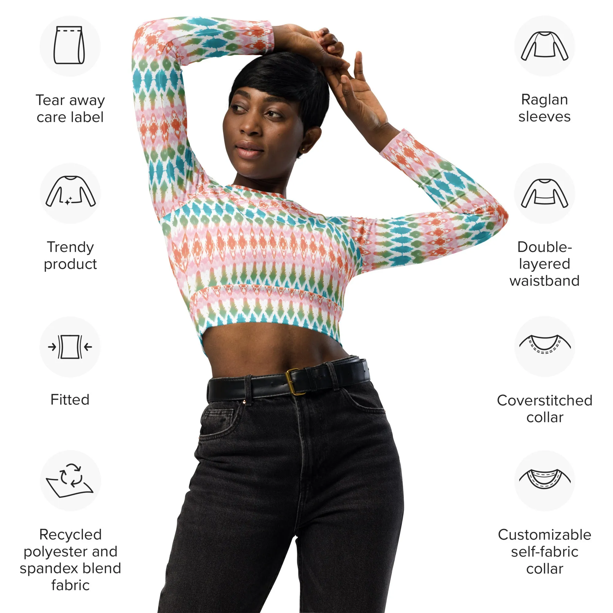 Recycled Long-sleeve Crop Top Tempress