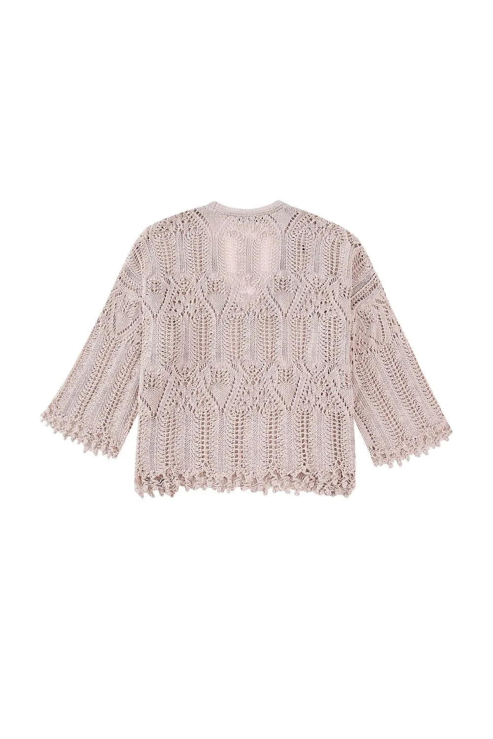 'Regina' Mesh Jacquard Knit Sweater