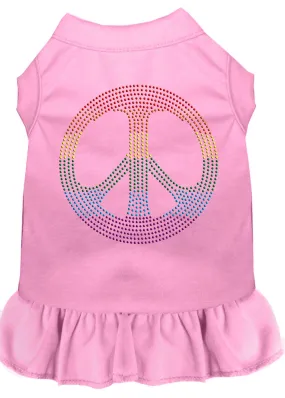 Rhinestone Rainbow Peace Dress Light Pink 4x (22)