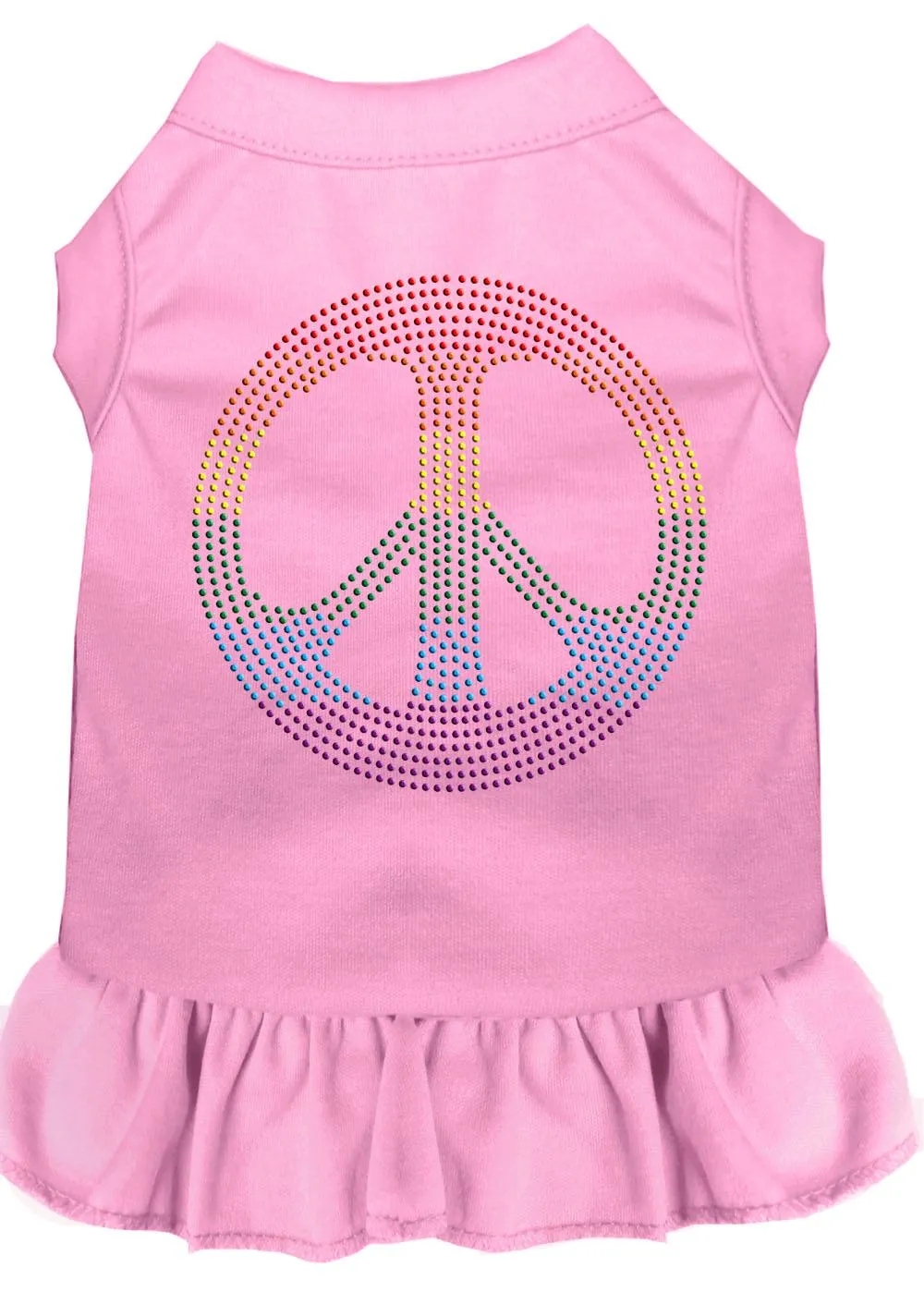 Rhinestone Rainbow Peace Dress Light Pink 4x (22)