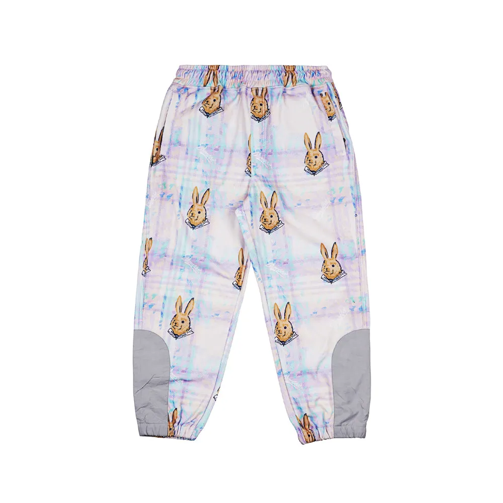 ROYAL FLEECE JOGGER PANTS BEAR RABBIT PASTEL CHECK