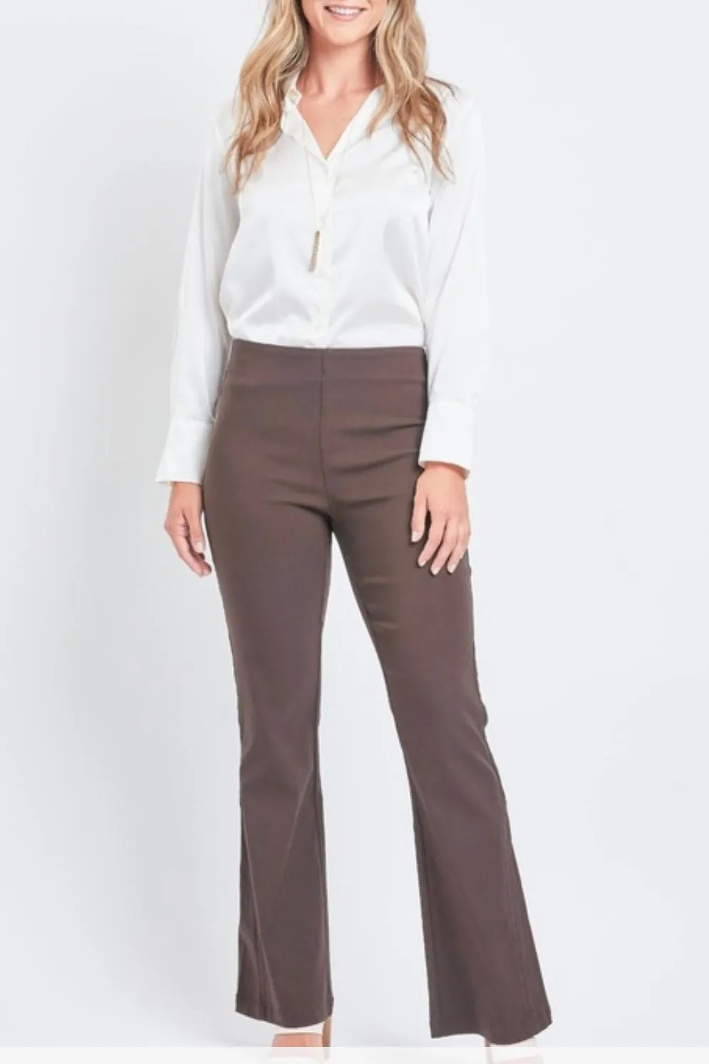 Royalty for Me Pull-On Bootcut Pants- Chocolate Brown