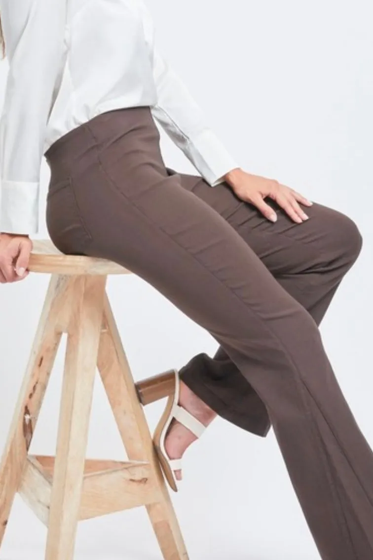 Royalty for Me Pull-On Bootcut Pants- Chocolate Brown