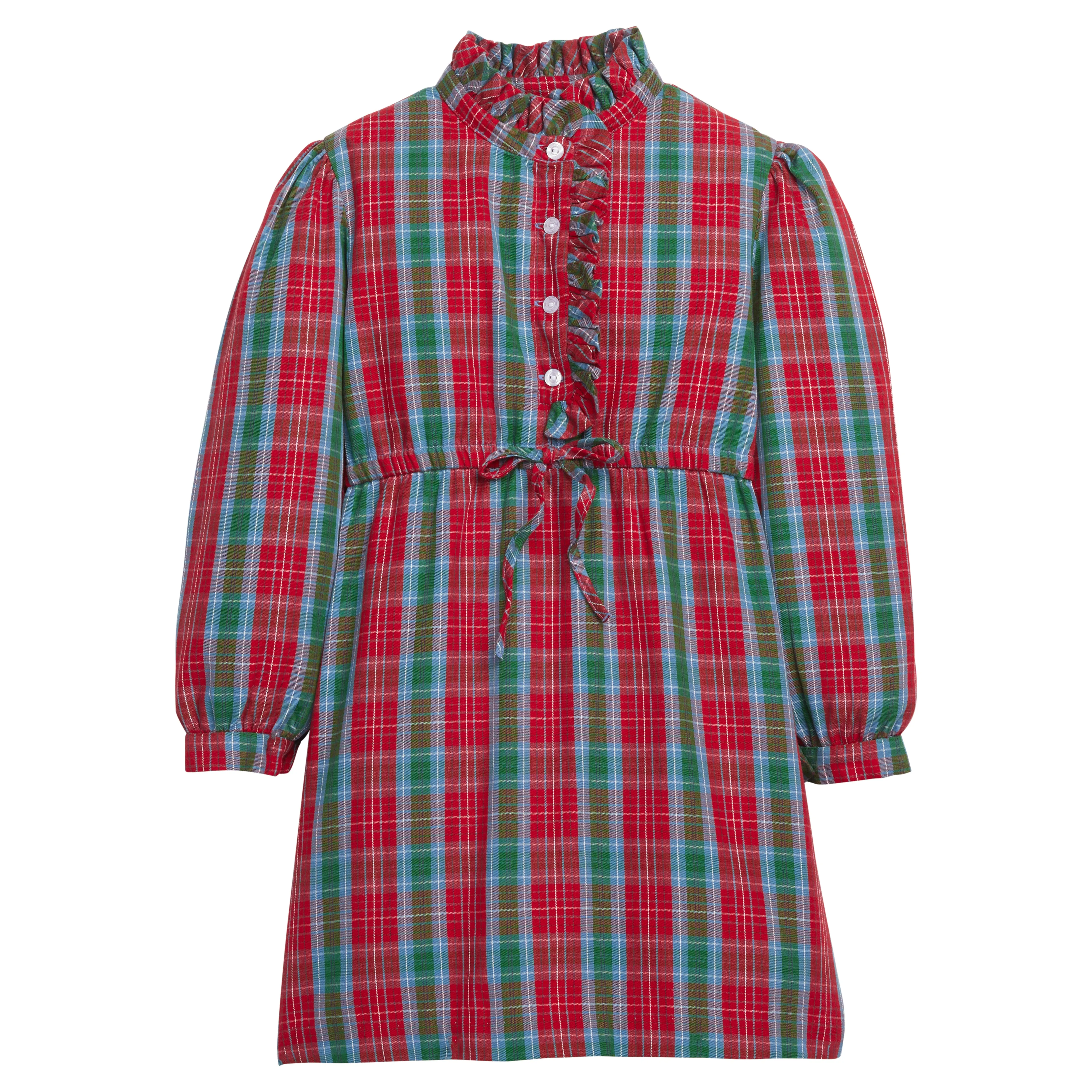 Ruffled Shirt Dress | Highlands Tartan