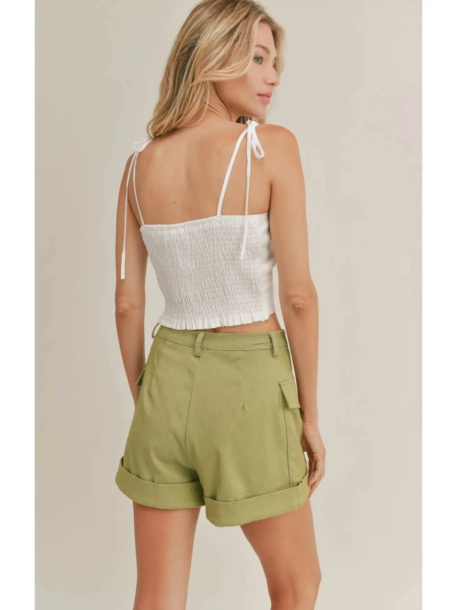 Sadie & Sage Lillie Tie Strap Crop Top